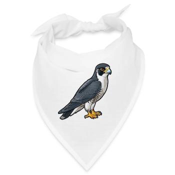 Stolzer Wanderfalke In Pose - Bandana - Weiß - Vorne