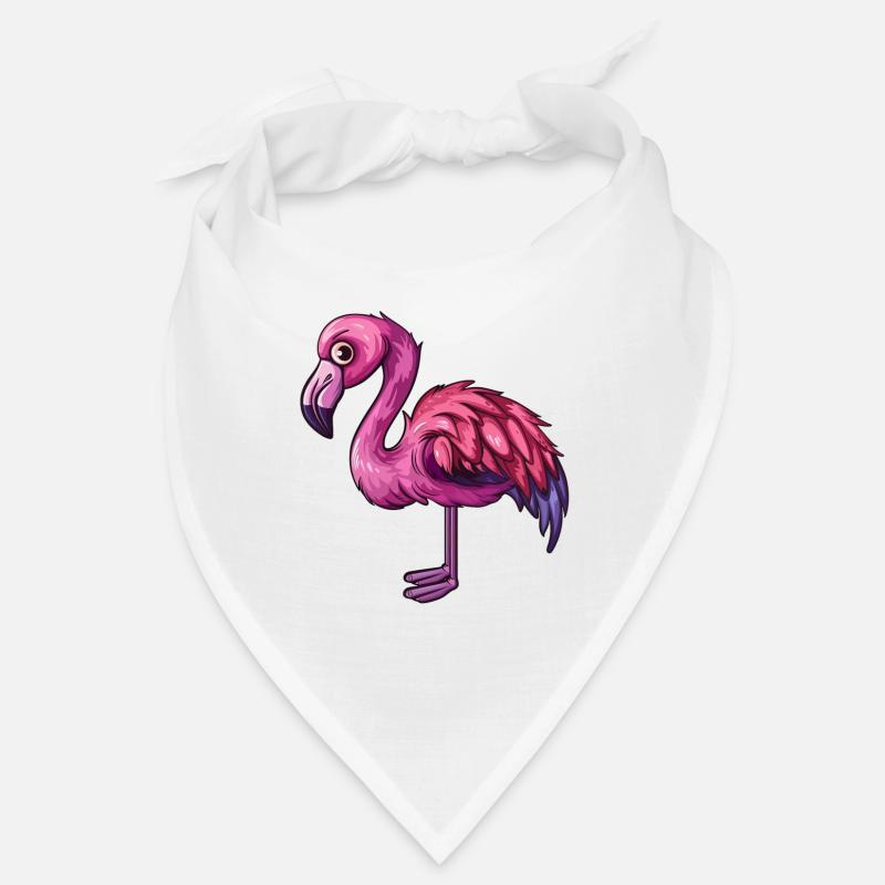 Flamant rose élégant avec du caractère Bandana