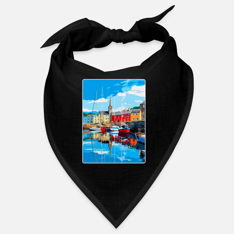 Padstow, Cornouailles, Angleterre, Royaume-Uni, Affiche de voyage, Souvenir Bandana