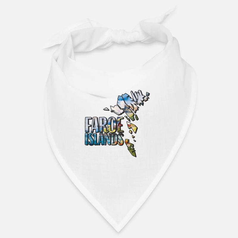 Watercolor Map Faroe Islands Bandana