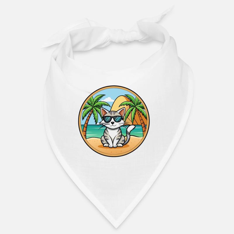 Lunettes de soleil de dessin animé de race de chat égéen plage Bandana