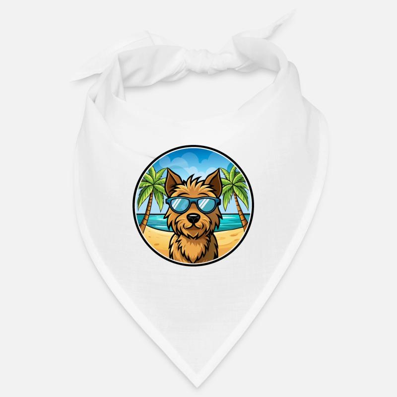 Welsh Terrier Hunderasse Cartoon Sonnenbrille Strand Bandana