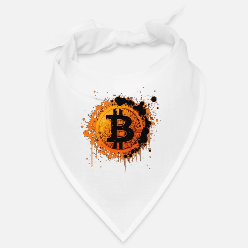 Éclaboussures de Bitcoin Graffiti Orange Bandana