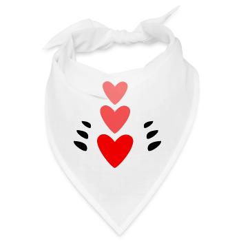HERZ. VIELEN DANK. GELIEBTE. MEISTER. DANKE HERRIN. - Bandana - Weiß - Vorne