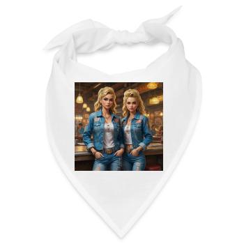 Diner Denim Duette - Bandana - Weiß - Vorne
