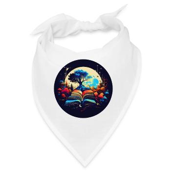 Verträumtes Leseerlebnis - Bandana - Weiß - Vorne