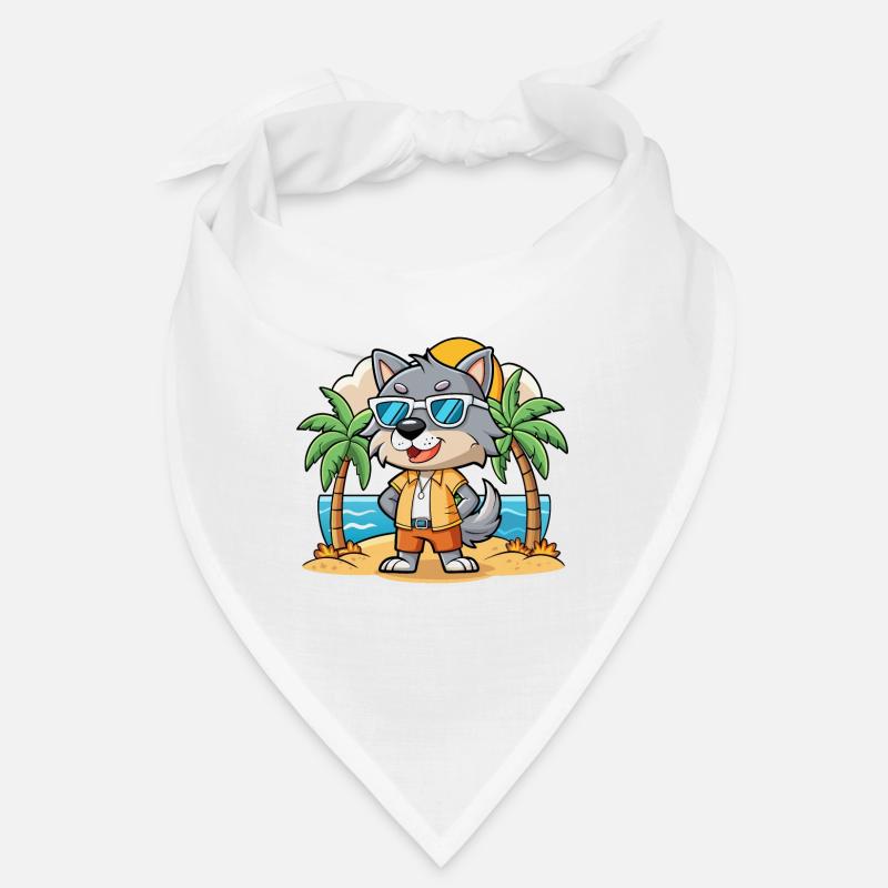 Wolf Funny Cartoon Summer Beach Sunglasses Bandana