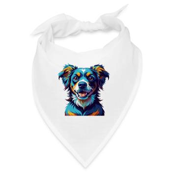 Alano Español Hunderasse Bunte Karikatur Kawaii - Bandana - Weiß - Vorne