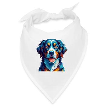 Braque Du Bourbonnais Hunderasse Karikatur Kawaii - Bandana - Weiß - Vorne