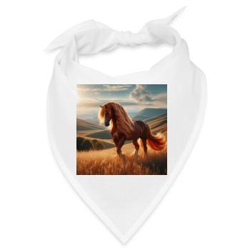 Freies Pferd - Bandana - Weiß - Vorne