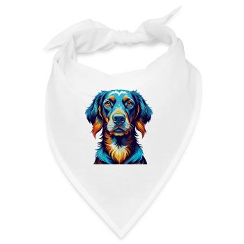 Friesischer Vorstehhund Rasse bunter Cartoon Kawaii - Bandana - Weiß - Vorne