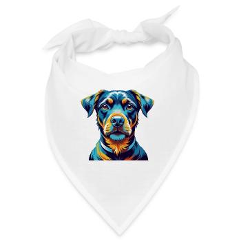 Deutscher Jagdterrier Hunderasse Cartoon Kawaii - Bandana - Weiß - Vorne
