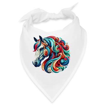 Pferd - Bandana - Weiß - Vorne