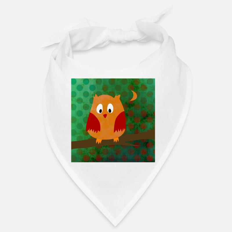 Eule Uhu Punkte Dots Wald Poster Muster Kinder Bandana