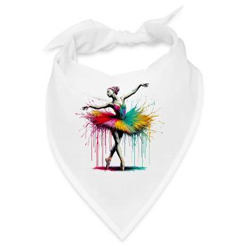 Balletttänzerin mit Tutu - Bandana - Weiß - Vorne