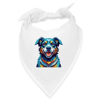 Cao De Castro Laboreiro Hunderasse Karikatur Kawaii - Bandana - Weiß - Vorne