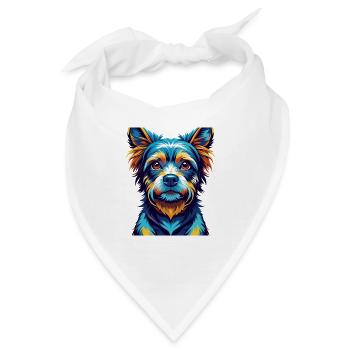 Braque Du Bourbonnais Hunderasse Karikatur Kawaii - Bandana - Weiß - Vorne