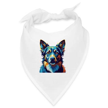 Alano Español Hunderasse Bunte Karikatur Kawaii - Bandana - Weiß - Vorne