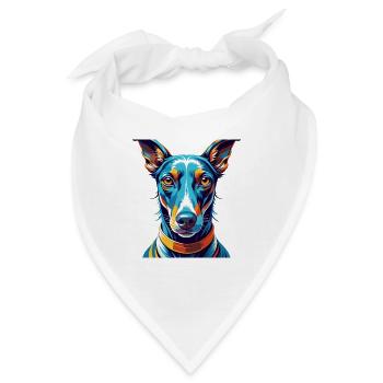 Rampur Windhund Hunderasse Bunte Karikatur Kawaii - Bandana - Weiß - Vorne