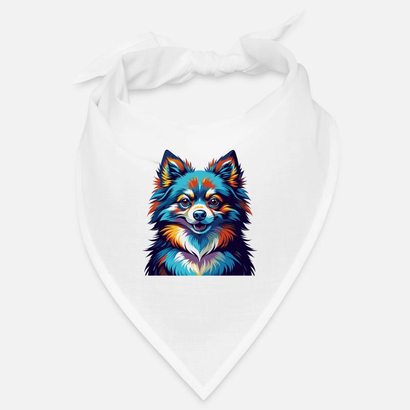 Pommersche Deutsche Spitz Hunderasse Karikatur Kawaii Bandana