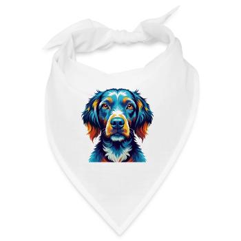 Pudelpointer Hunderasse Bunte Karikatur Kawaii - Bandana - Weiß - Vorne