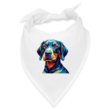 Plott Hound Hund Rasse Bunte Karikatur Kawaii - Bandana - Weiß - Vorne