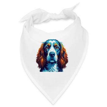 Welsh Springer Spaniel Hunderasse Karikatur Kawaii - Bandana - Weiß - Vorne