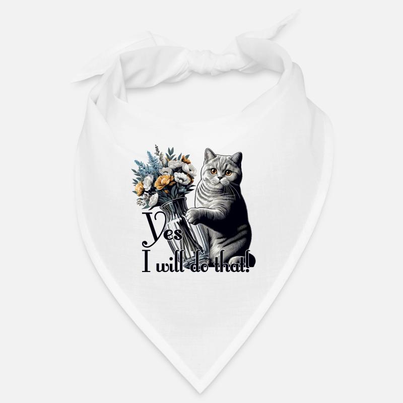BKH Britisch Kurzhaar Katze Vase umkippen Geschenk Bandana
