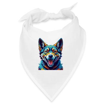 Neuguinea Singende Hunderasse Karikatur Kawaii - Bandana - Weiß - Vorne
