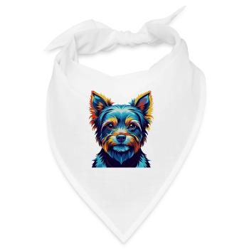 Yorkshire Terrier Hunderasse Karikatur Kawaii - Bandana - Weiß - Vorne