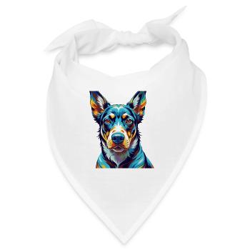 Russischer Harlekin Hund Hunderasse Karikatur Kawaii - Bandana - Weiß - Vorne