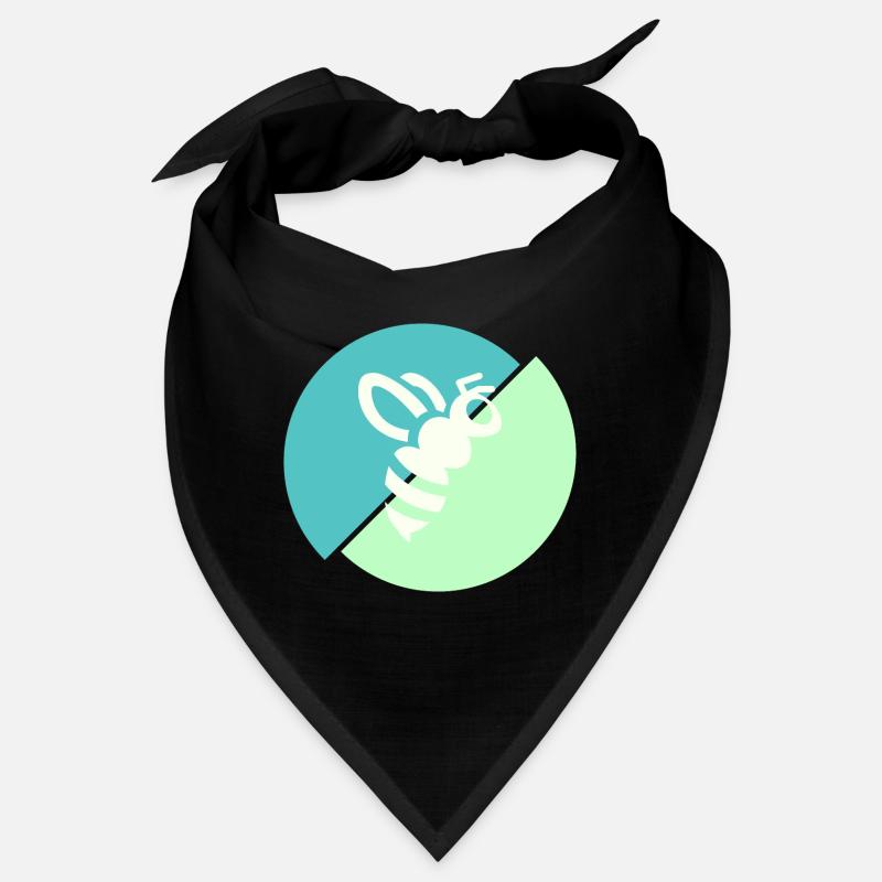 Abeille contrastée vert pastel Bandana