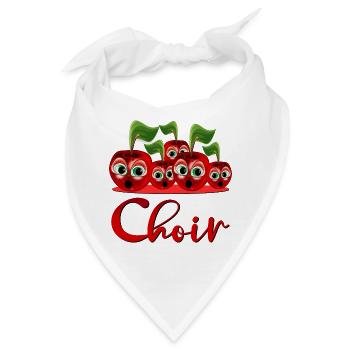 SINGENDE KIRSCHEN - CHORSÄNGER - FRÜCHTE - Bandana - Weiß - Vorne