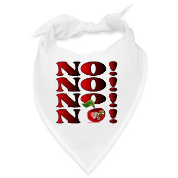 ANTWORT NEIN - EMOTIONALE KIRSCHE - Bandana - Weiß - Vorne