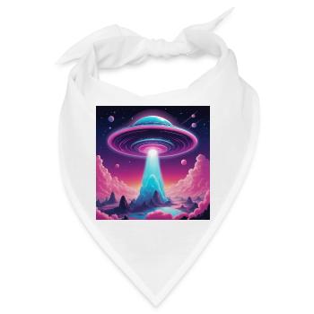 UFO in den Bergen - Bandana - Weiß - Vorne