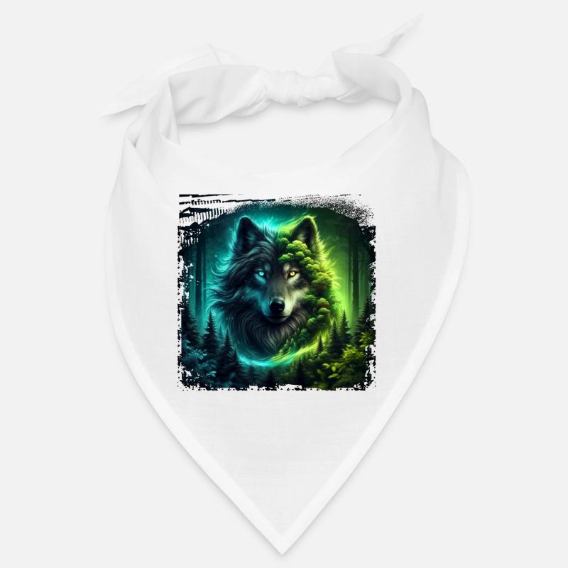 Wolf - Bandana - Weiß