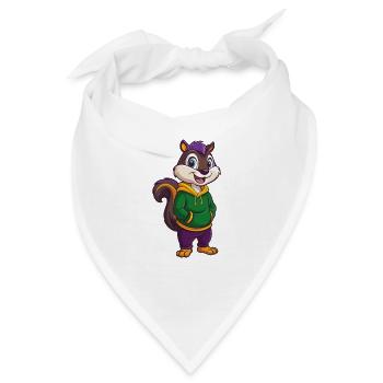Chipmunk Lustige Kawaii Cartoon Figur Clipart - Bandana - Weiß - Vorne