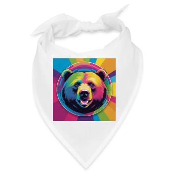 Rainbow Bear - Bandana - Weiß - Vorne