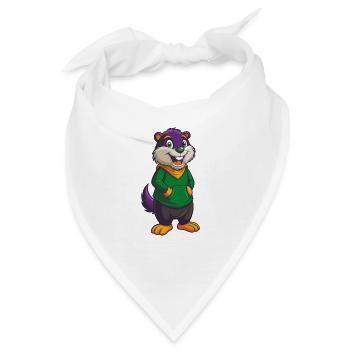 Gopher Lustige Kawaii Cartoon Figur Clipart - Bandana - Weiß - Vorne