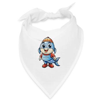 Hering Niedliche Zeichentrickfigur Kawaii Clipart - Bandana - Weiß - Vorne