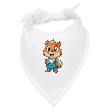 Gopher Niedliche Zeichentrickfigur Kawaii Clipart - Bandana - Weiß - Vorne