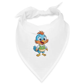 Kuckuck süße Zeichentrickfigur Kawaii Clipart - Bandana - Weiß - Vorne