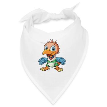 Kondor Niedliche Zeichentrickfigur Kawaii Clipart - Bandana - Weiß - Vorne
