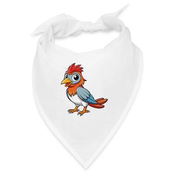 Kuckuck süße Zeichentrickfigur Kawaii Clipart - Bandana - Weiß - Vorne