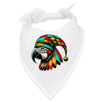 Harlekin Papagei - Bandana - Weiß - Vorne