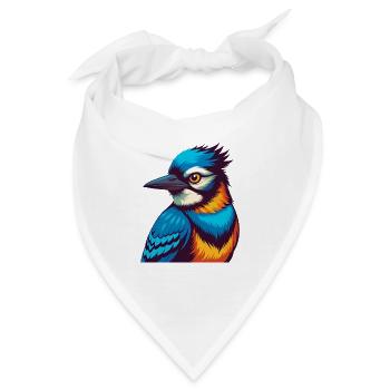 Blue Jay Bunte Kawaii Cartoon Figur Clipart - Bandana - Weiß - Vorne