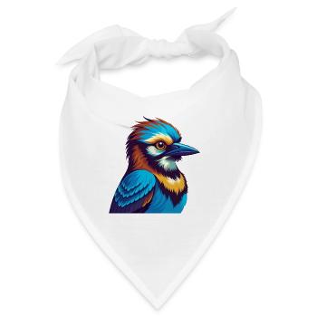 Jay Bird Bunte Kawaii Cartoon Figur Clipart - Bandana - Weiß - Vorne
