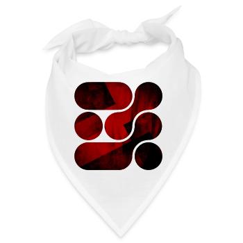 OCHOOO - Dunkelrot - Bandana - Weiß - Vorne