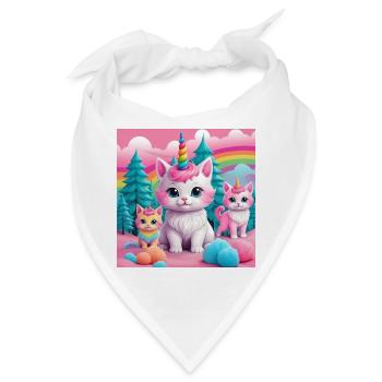 Unicorn Kittens - Bandana - Weiß - Vorne