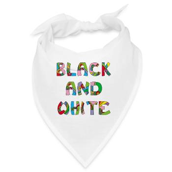Schwarz-weiß, aber in Farbe - Bandana - Weiß - Vorne